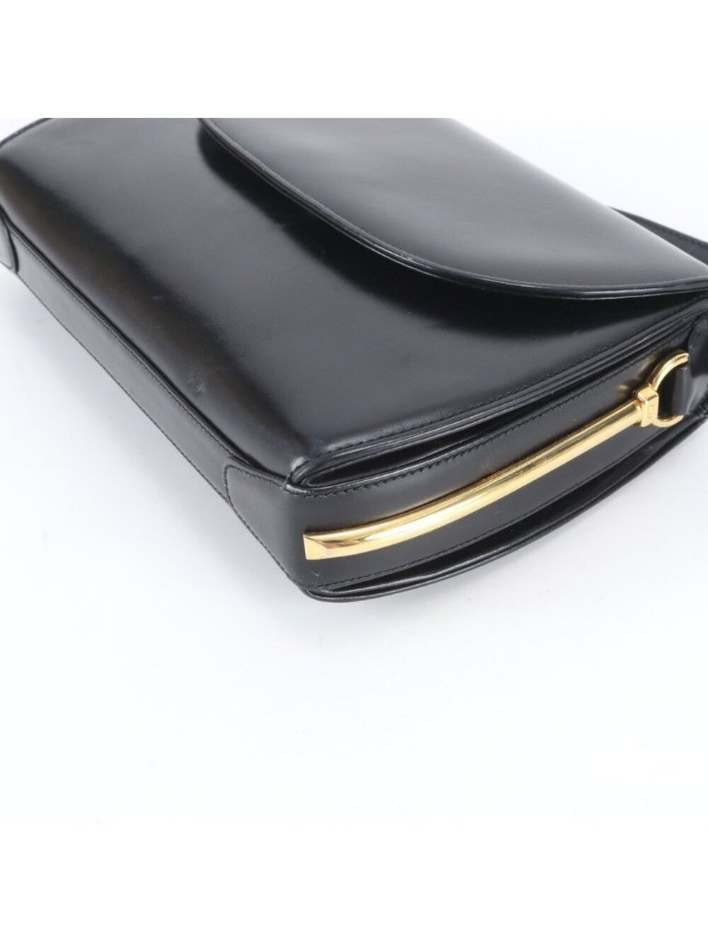 Gucci Vintage Leather Shoulder Bag Crossbody Black - Picture 5 of 10